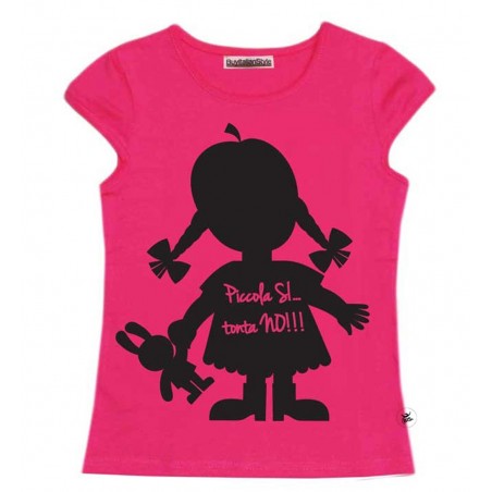 T-shirt bimba mezza manica "Piccola si, tonta no"