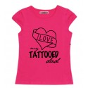 T-shirt bimba mezza manica "I love my tattooed dad"