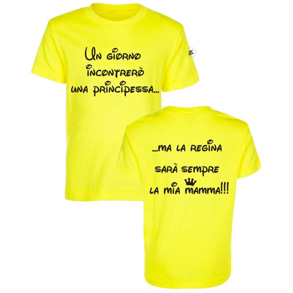 T-shirt bimbo 6mesi/14anni "La principessa e la regina"