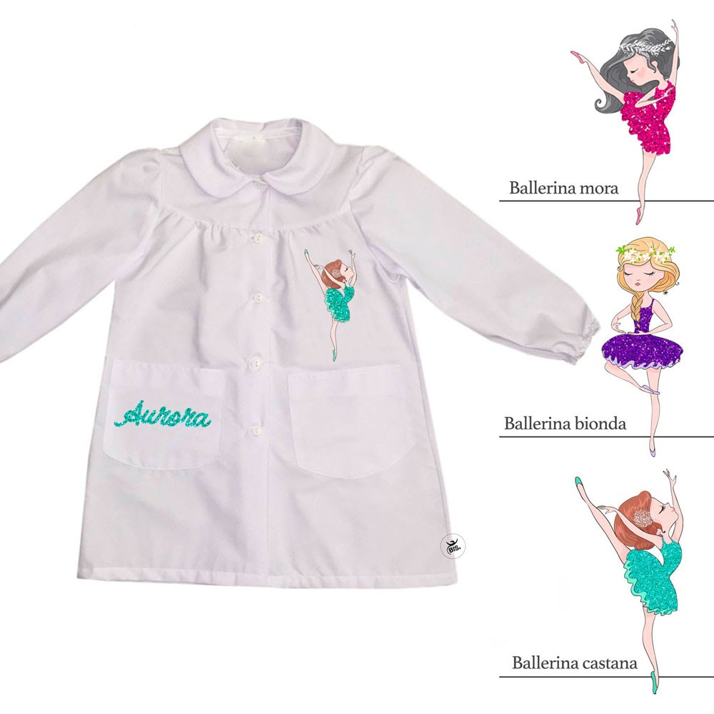 Grembiule femminuccia "Ballerina" personalizzabile con NOME