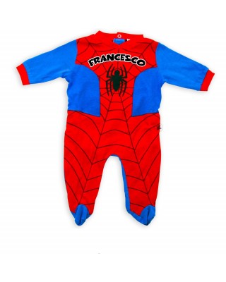 Tutina Spiderman con nome da personalizzare