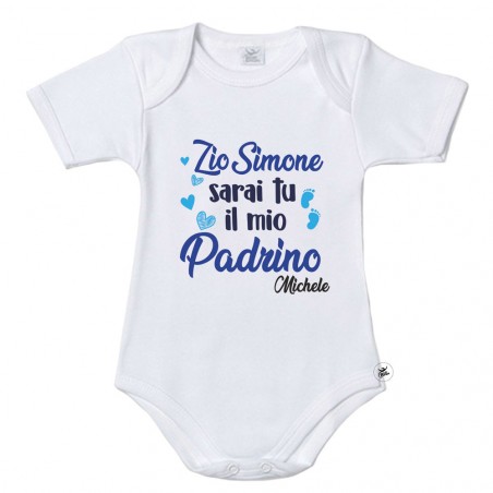 Body neonato "sarai tu il/la mio/mia padrino/madrina"
