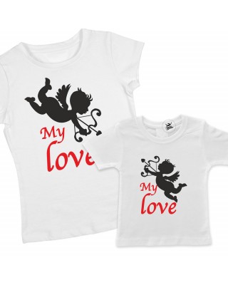 2 T-shirt coordinate MAMMA - FIGLIO  "My love"
