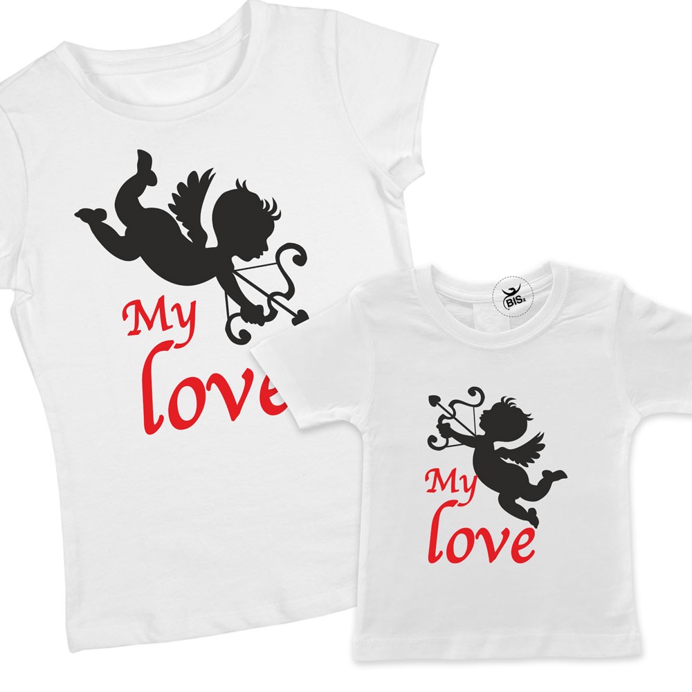 2 T-shirt coordinate MAMMA - FIGLIO  "My love"