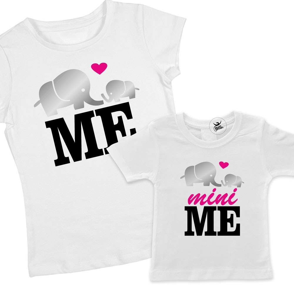 2 T-shirt coordinate MAMMA - FIGLIA  "Me"- "Mini me"