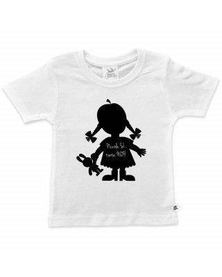 T-shirt bimba mezza manica "Piccola si, tonta no"