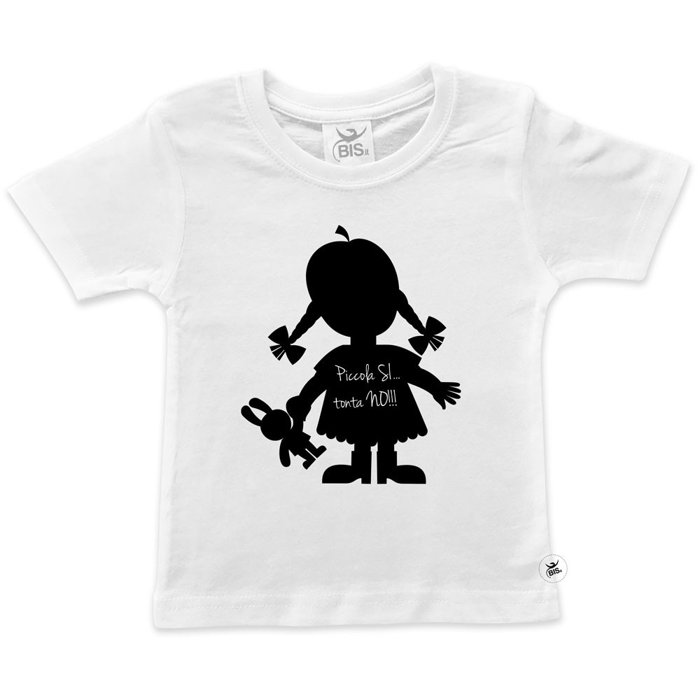 T-shirt bimba mezza manica "Piccola si, tonta no"