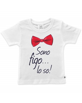 T-shirt bimbo manica corta "Sono figo...lo so"