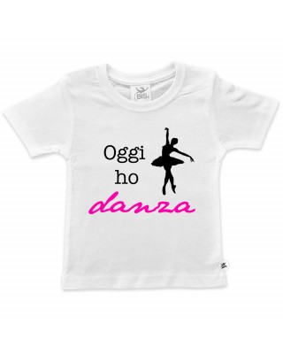 T-shirt bimba mezza manica "Oggi ho danza"