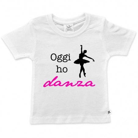 T-shirt bimba mezza manica "Oggi ho danza"