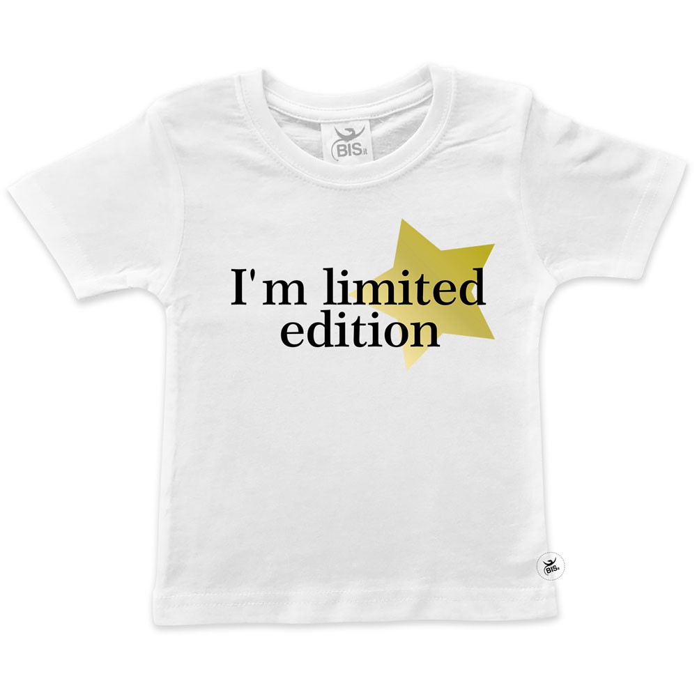 T-shirt bimba mezza manica "I'm limited edition"
