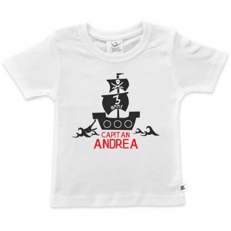 Maglia bimbo MM "PIRATA" da personalizzare per festa di compleanno