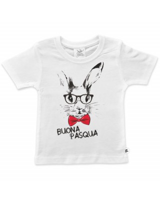 T-shirt bimbo con scritta "BUONA PASQUA"