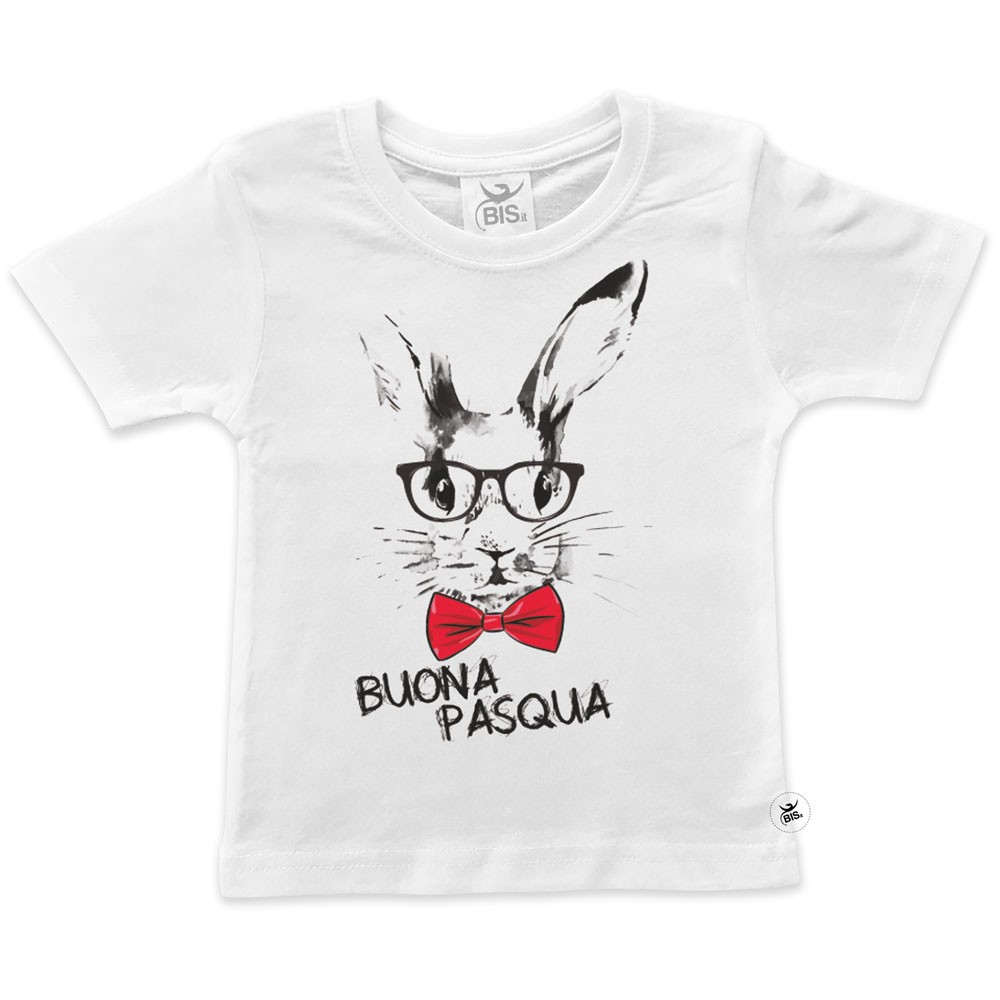 T-shirt bimbo con scritta "BUONA PASQUA"