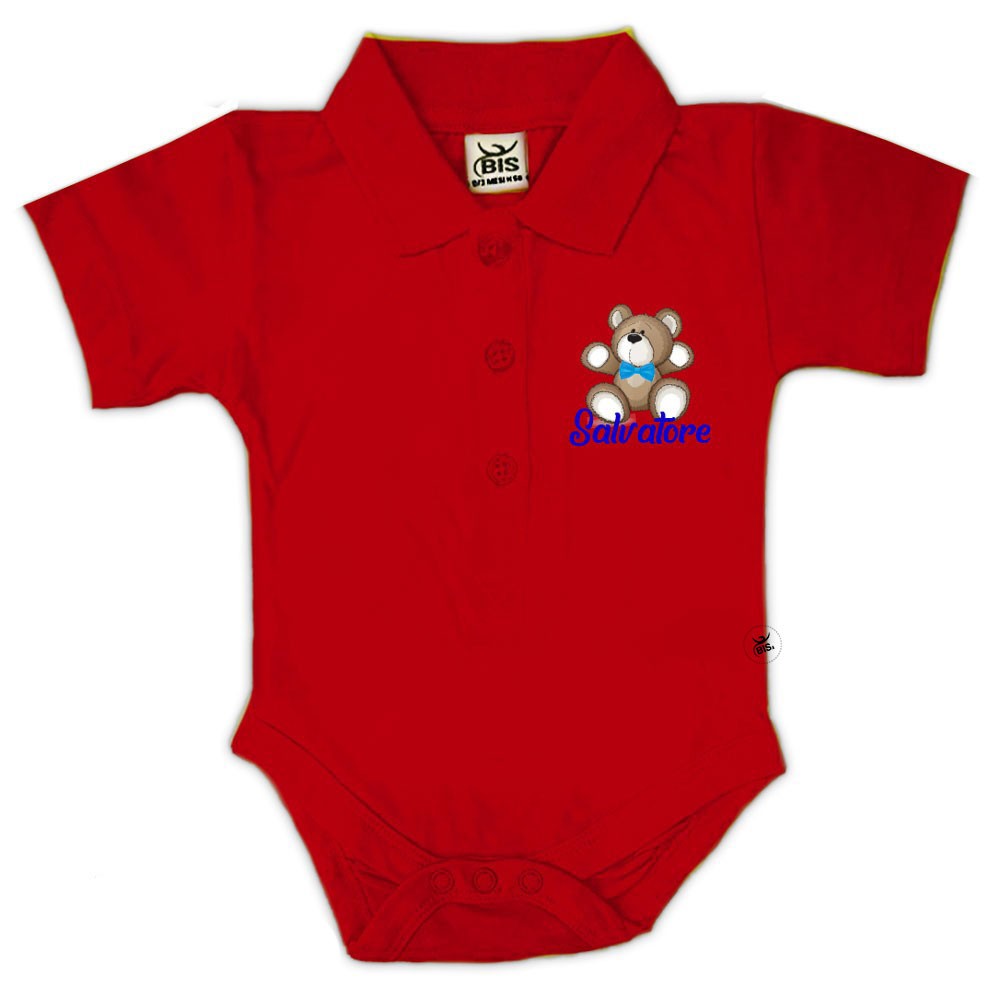 Body Polo Personalizzato "Orsetto e nome"