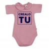 Body neonata colletto con finitura in pizzo  personalizzabile