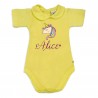 Body neonata colletto con finitura in pizzo  personalizzabile "unicorno e nome"