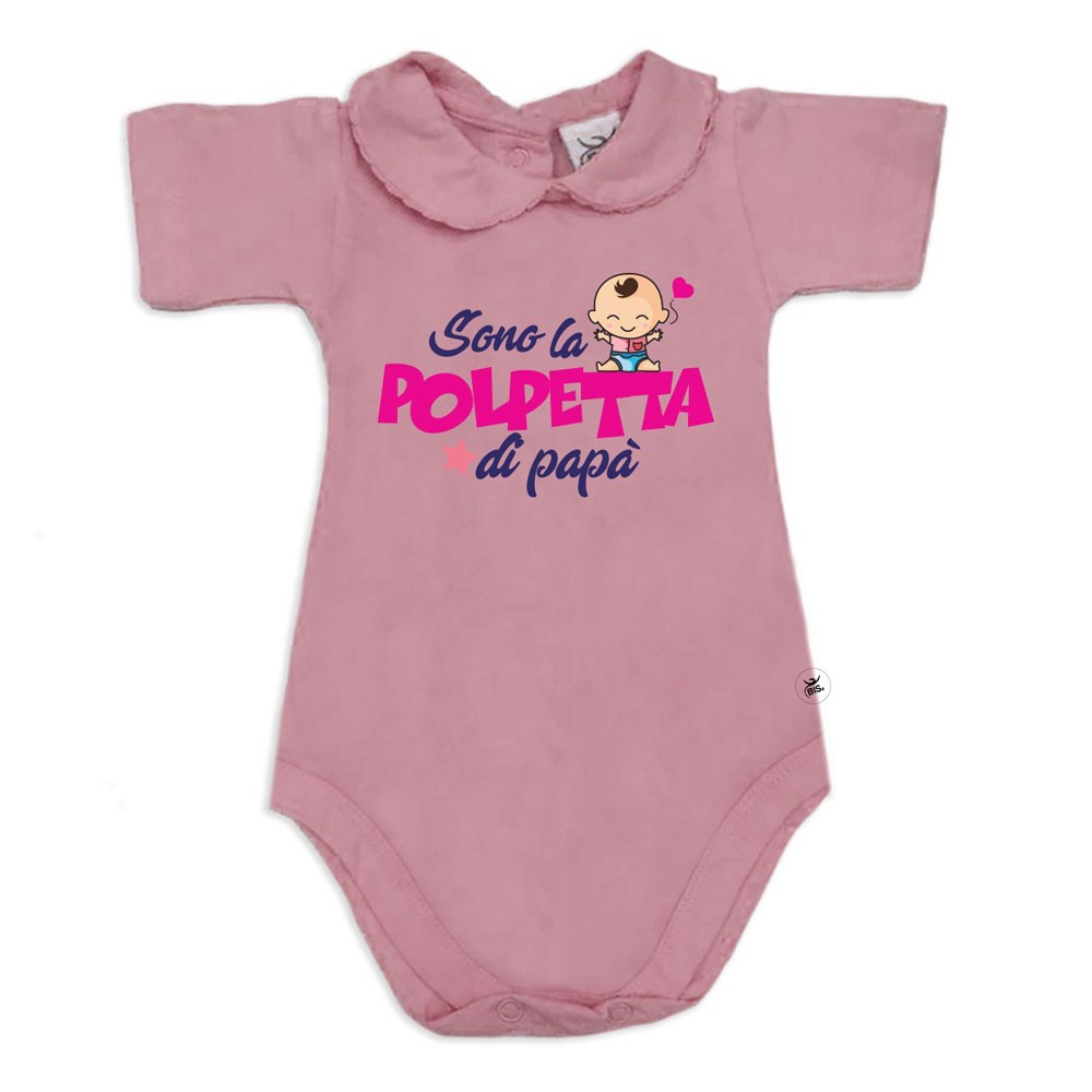 Body neonata con colletto "Polpetta di papà"