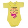 Baby Girl's Bodysuit with lace-bordered Collar "I'll Be Soon in your A