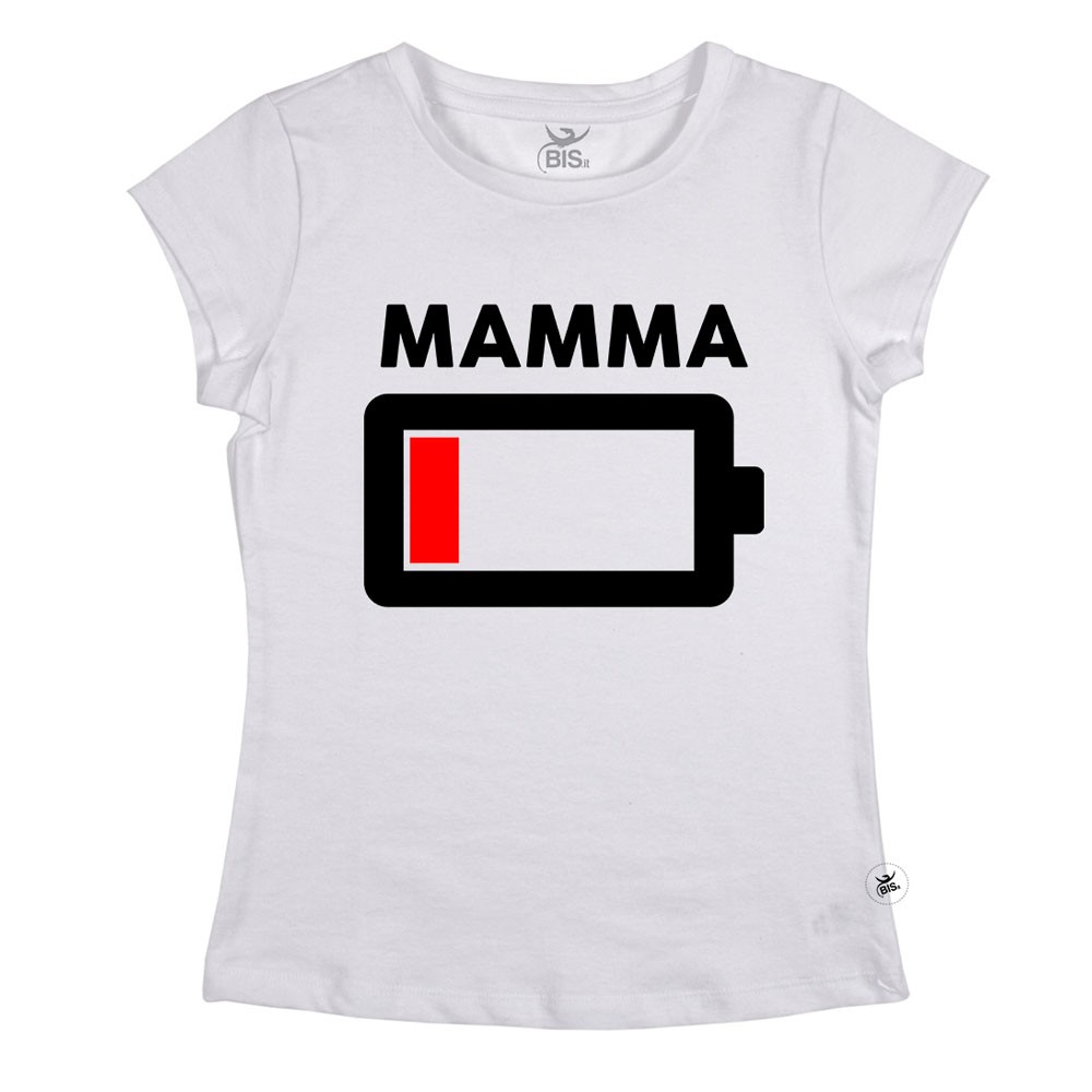 T-shirt Donna "Batteria scarica" MAMMA