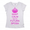 T-shirt donna manica corta "Keep calm sono la futura sposa"