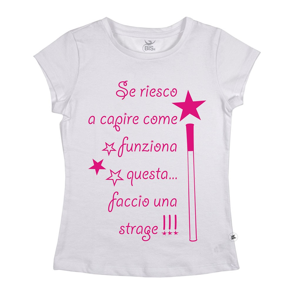 T-shirt donna manica corta "Se riesco a capire come funziona questa faccio una strage"