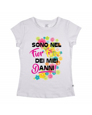 T-shirt donna "Sono nel fior fior dei miei danni"