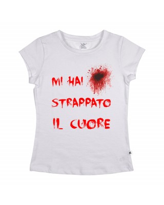 T-SHIRT  donna  “Mi hai strappato il cuore”