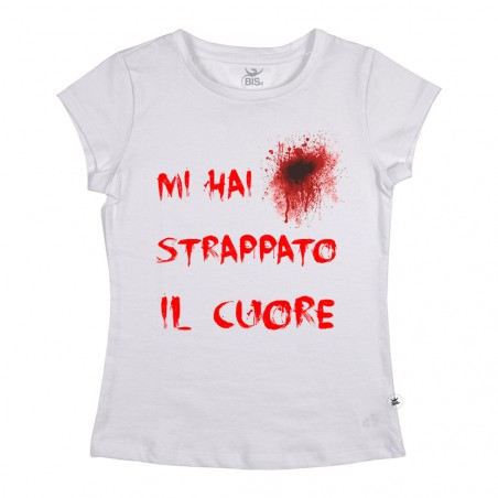T-SHIRT  donna  “Mi hai strappato il cuore”