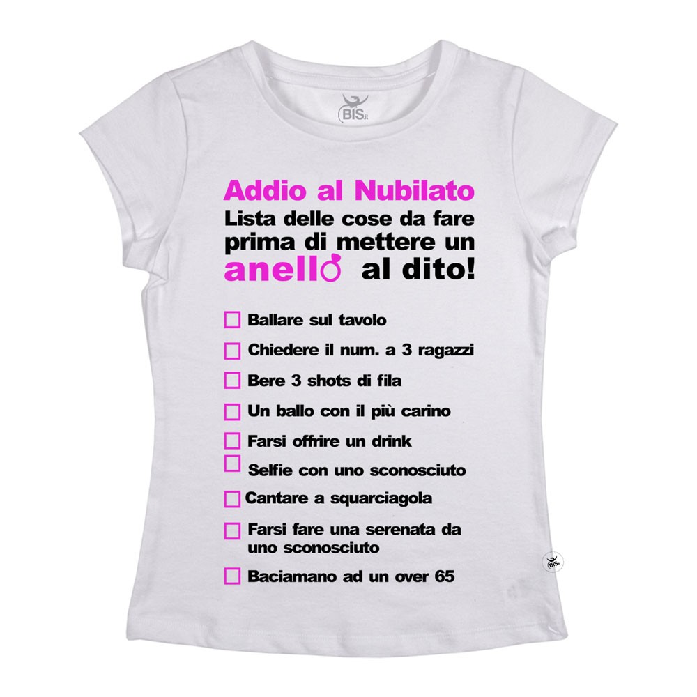 T-SHIRT  addio al nubilato  “LISTA COSE DA FARE”