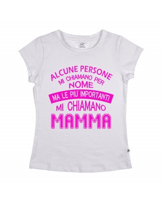 T-shirt mezza manica "Mi chiamano mamma"