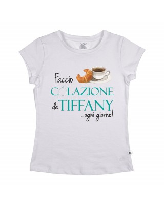 T-shirt donna manica corta "Colazione da Tiffany"