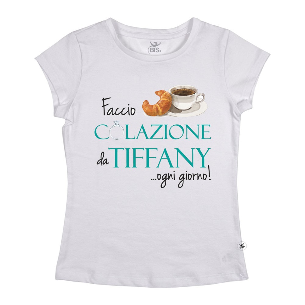 T-shirt donna manica corta "Colazione da Tiffany"