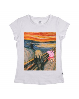 Maglia donna mezza manica "Salvateci da Peppa, please!"