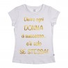 Maglia donna mezza manica "Dietro ogni donna di successo c'è se stessa"