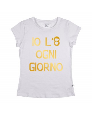 Maglia donna mezza manica "Io l'8 ogni giorno"