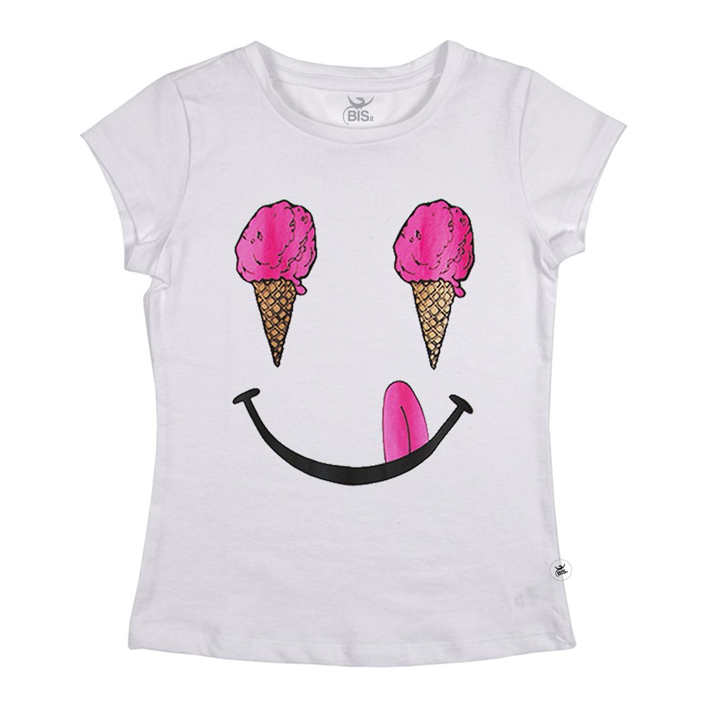 Maglia donna mezza manica "ICE-CREAM-SMILE"