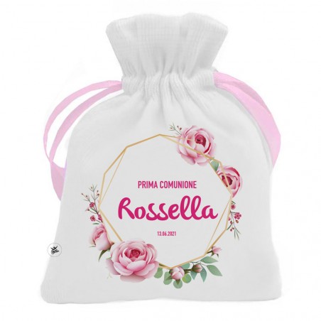 Kit 5pz sacchetti portaconfetti a tema "Fiori"