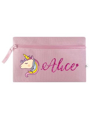 Astuccio porta penne con Unicorno rosa