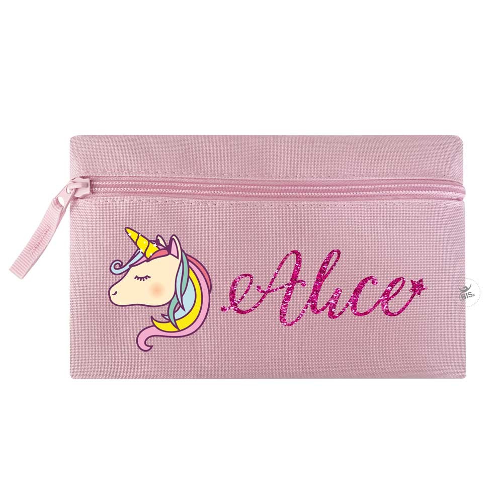Astuccio porta penne con Unicorno rosa