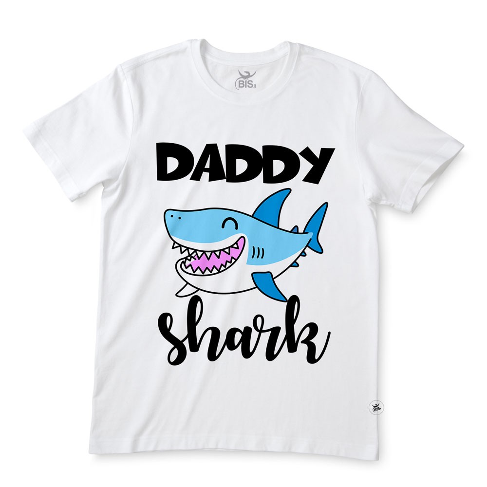 T-shirt uomo mezza manica "Daddy shark"