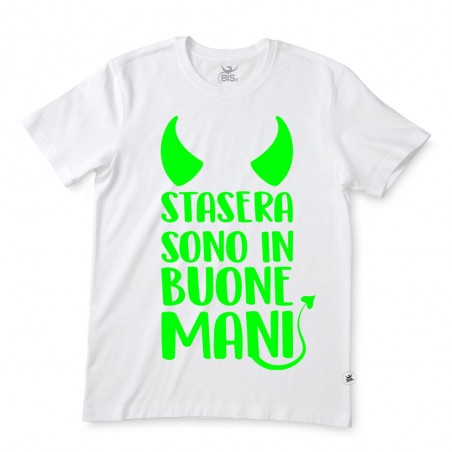 T-shirt uomo "stasera sono in buone mani"