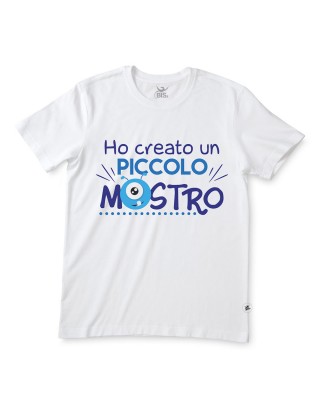 T-shirt uomo mezza manica "Ho creato un piccolo mostro"