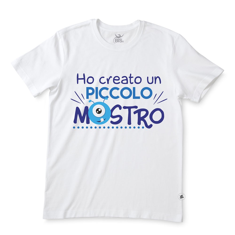 T-shirt uomo mezza manica "Ho creato un piccolo mostro"