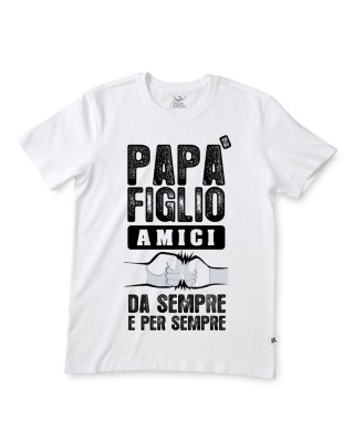 T-shirt uomo mezza manica "Papà figlio amici da sempre e per sempre"