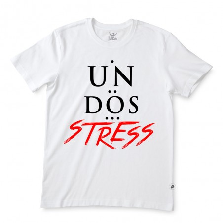 T-shirt  uomo/donna "Un-Dos-stress