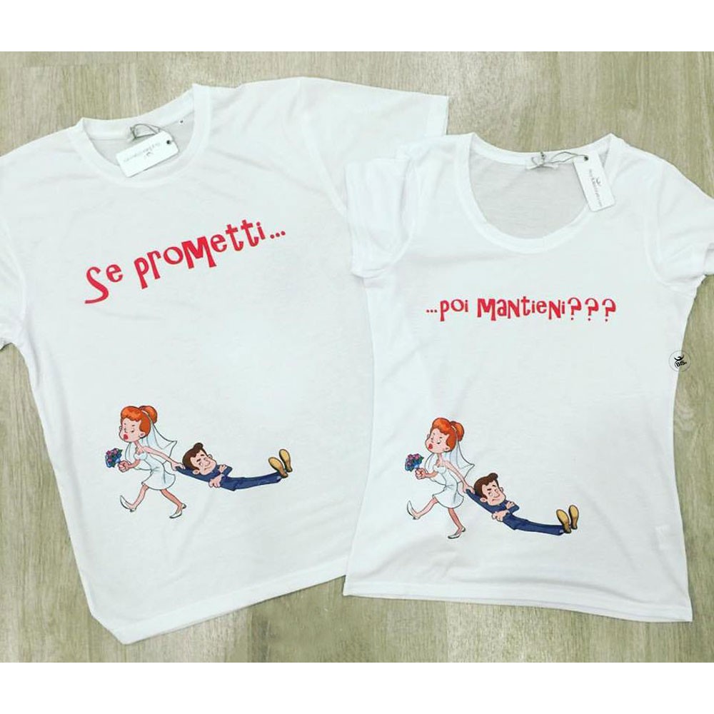 coppia t-shirt promessa di matrimonio