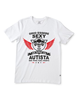 T-shirt uomo mezza manica "Odio essere sexy ma sono un autista non posso farci niente"