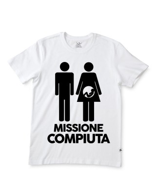 T-shirt uomo mezza manica "Missione Compiuta"