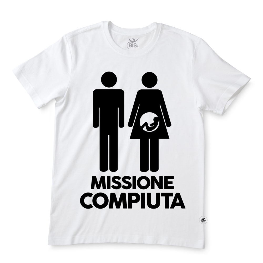 T-shirt uomo mezza manica "Missione Compiuta"
